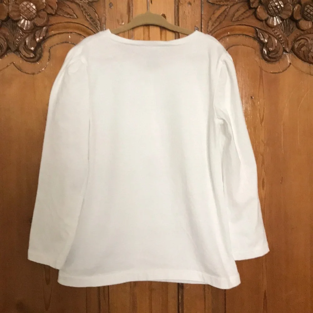 Ralph Lauren Girl’s Ruffle Front Long Sleeved Top